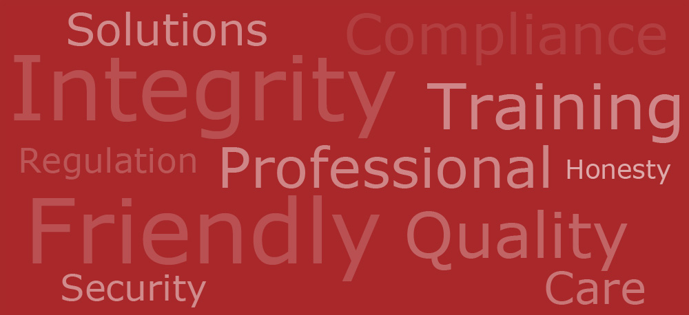 Solutions Compliance Integrity Training Regulation Professional Honesty Friendly Quality Security Care